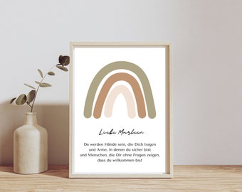 Personalized money gift for confirmation | baptism | communion | last minute gift to download | rainbow