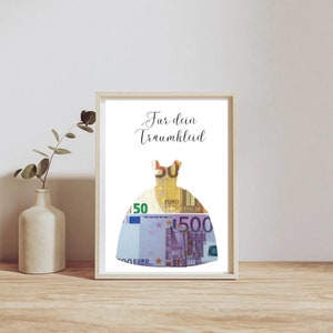 Zugabe zum Kleid | Last Minute Geschenk zum Sofort Download | ideal für Geld oder Gutscheine | digitale Datei