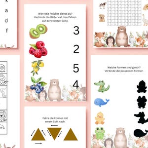 Preschool & Elementary School Exercises | ABC, Math, German, Logic | Printable PDF Exercises
