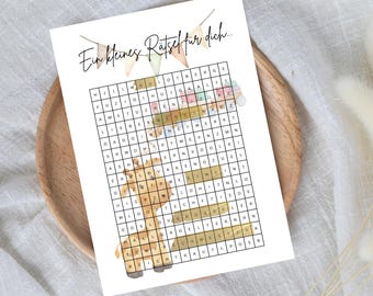 You're going to be a big sister - digital crossword puzzle - announcing pregnancy - last-minute gift for instant download