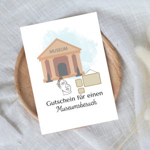 cyfrowy voucher na wizytę w muzeum | Prezent last minute do natychmiastowego pobrania | Szablon kuponu