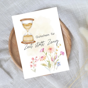 digitale voucher voor tijd in plaats van spullen | Last minute cadeau om direct te downloaden | Voucher sjabloon