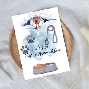 buono digitale per 1x dog sitting | Regalo dell'ultimo minuto per il download immediato | Modello del buono