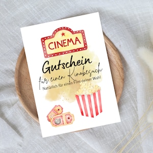 映画館入場用のデジタルクーポン |すぐにダウンロードできる直前ギフト |伝票テンプレート