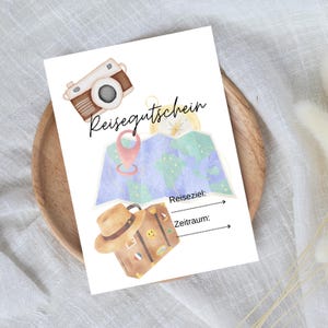 digitale reisvoucher | Last minute cadeau om direct te downloaden | Voucher sjabloon