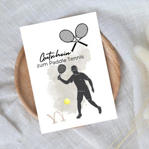 digitaler Gutschein zum Paddle Tennis