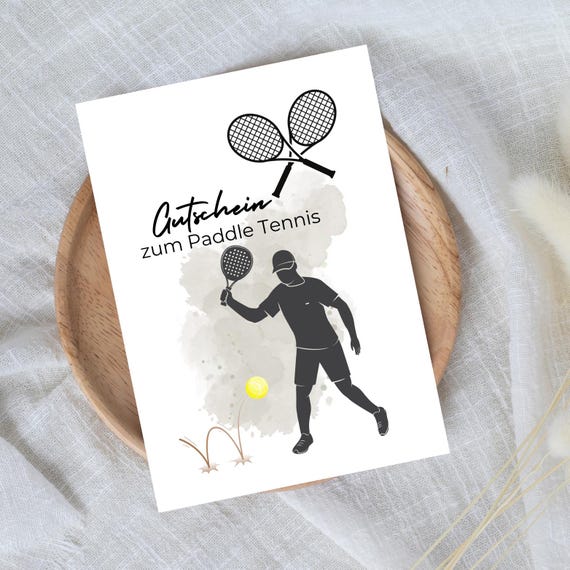 digitaler Gutschein zum Paddle Tennis | Last Minute Geschenk zum Sofort Download | Gutscheinvorlage