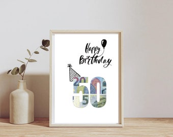 regalo de dinero digital por tu 50 cumpleaños | Regalo de cumpleaños de último minuto para descarga instantánea | 50