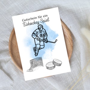 digitaler Gutschein für ein Eishockey Spiel | Last Minute Geschenk zum Sofort Download | Gutscheinvorlage