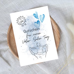 digitaler Gutschein für einen Vater- Sohn- Tag | Last Minute Geschenk zum Sofort Download | Gutscheinvorlage