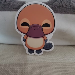 3" happy Platypus matte sticker