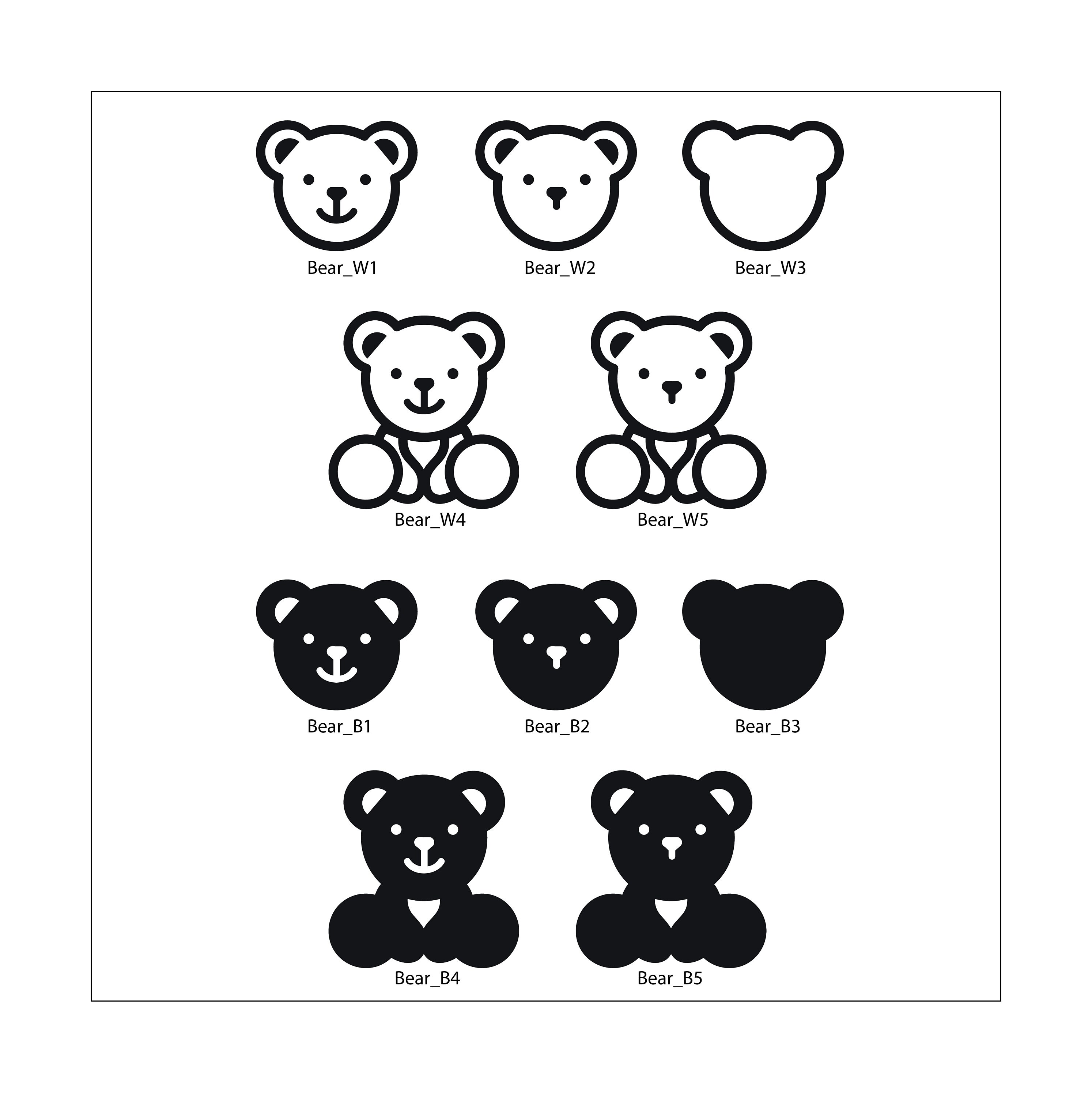 Teddy Bear SVG Cricut, Baby Bear Svg, Teddy Bear Baby Shower, Bear DIY