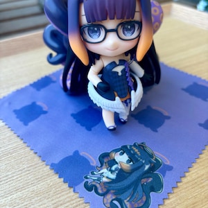 Hololive EN Ninomae Ina&#39;nis Vtuber Microfiber Cloth For Glasses and Screen Cleaning