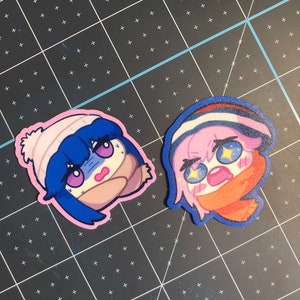 Conjunto de adesivos Yuru Camp Rin e Nadeshiko