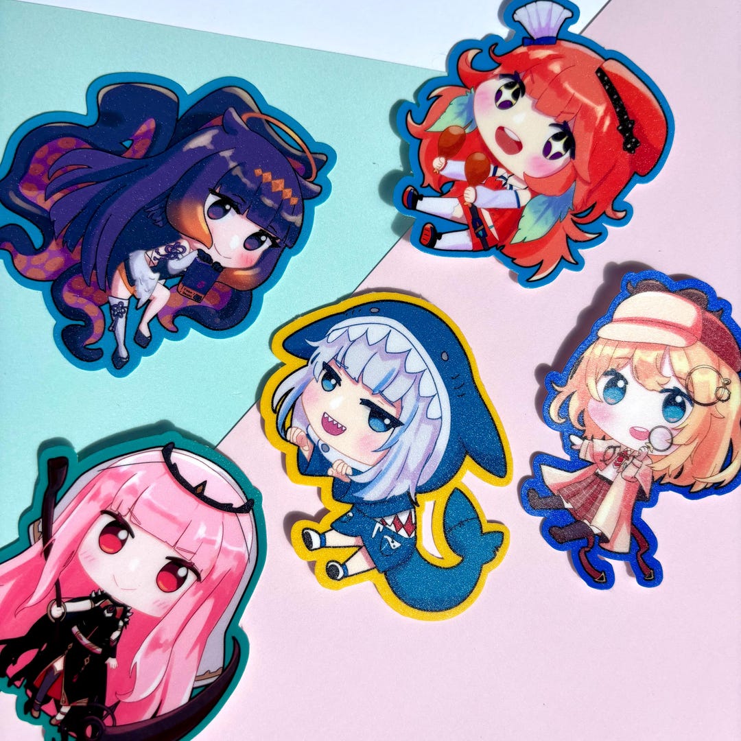 2.5'' Hololive Myth Sticker Set - Etsy