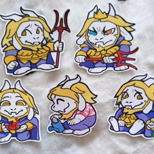 Asgore sticker set