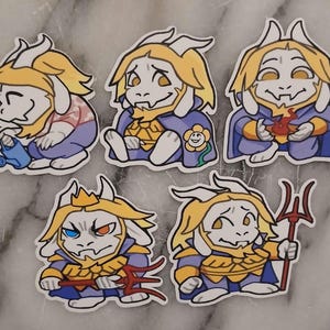 Asgore sticker set