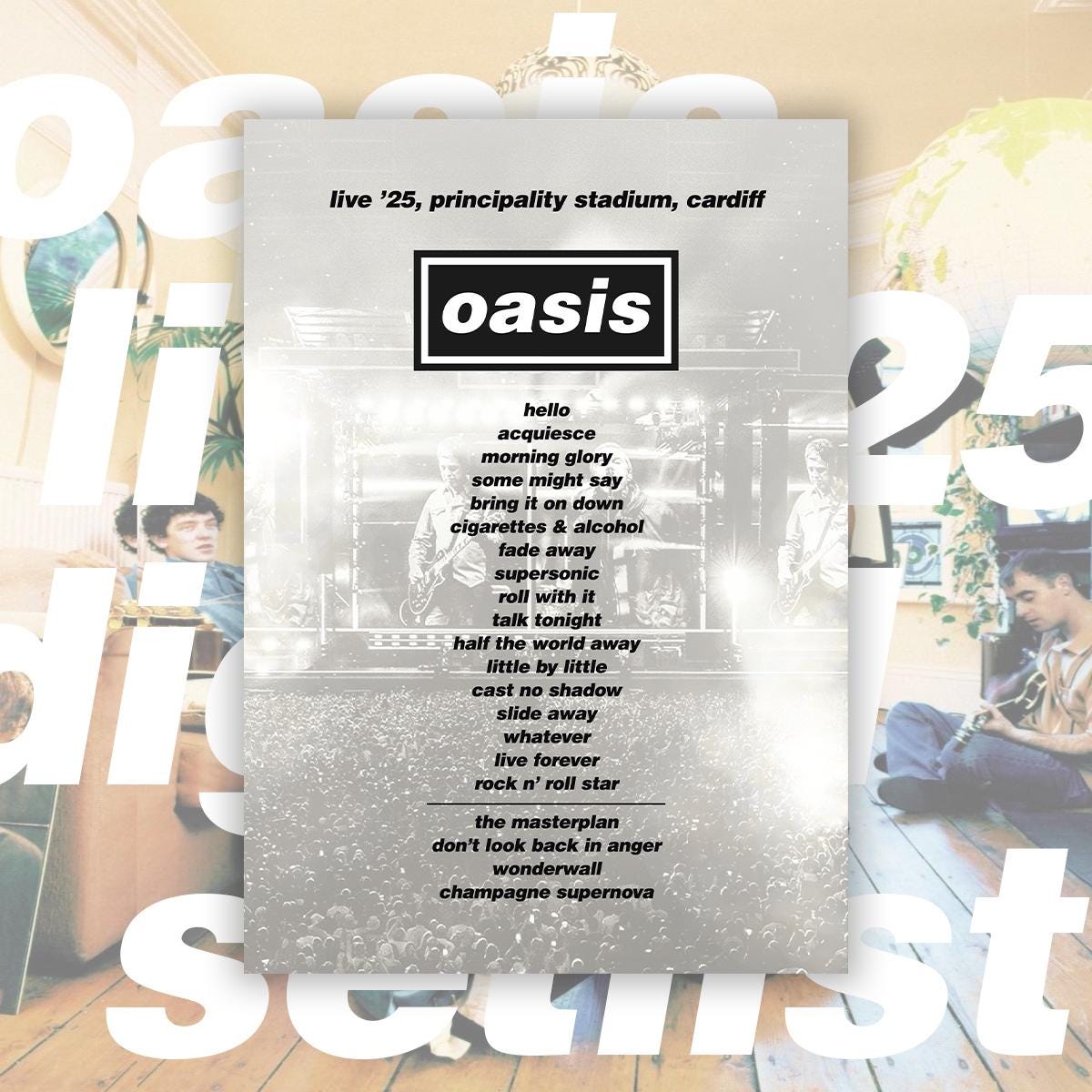 Oasis Poster Live 25 - Etsy