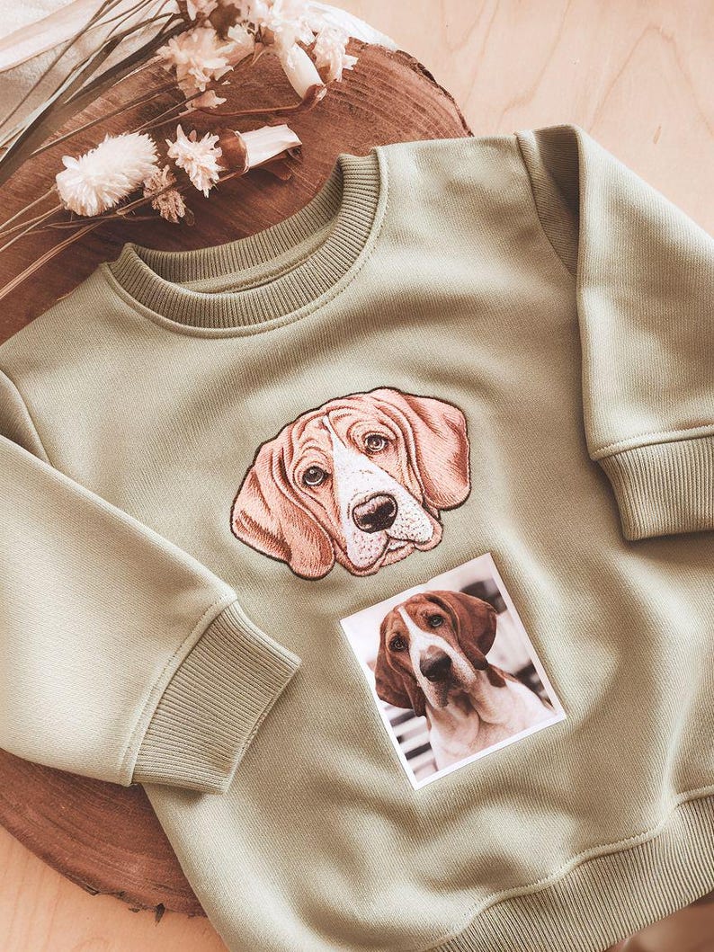 thumbnail image 2 of Personalized Dog Sweatshirt, Custom Pet Portrait Hoodie 2 of 10