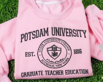 Custom University Sweatshirt, Personalized College Gift, College Embroidered Sweatshirt, Personalized School Sweatshirt, Graduation gifts