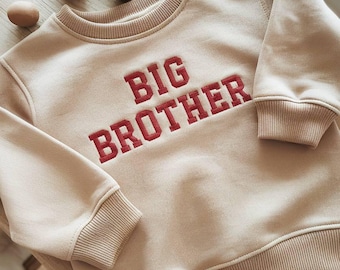 Embroidered Big Brother Sweatshirt, Baby Sweatshirt, Custom Kids Sweatshirt, Personalized Baby Sweatshirt, Big Sister Top, Gift for Kids