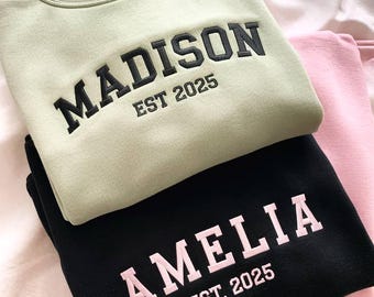 Sudadera infantil bordada personalizada, nombre personalizado para niño pequeño