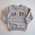 Custom Embroidered Kids Sweatshirt, Personalized Embroidered Toddler Crewneck, Sweatshirts for Kids, Baby Shower Gift, Gift for Baby