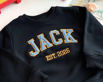 Sudadera infantil bordada personalizada, regalo para baby shower