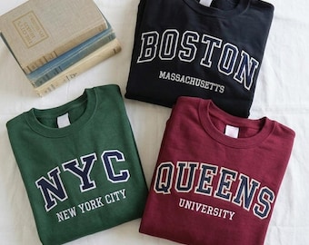 Custom University Sweatshirt, Embroidered University Crewneck, Custom College Embroidered Sweatshirt, Nursing Law School