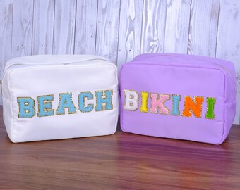 Customizable Nylon Makeup Pouch | Travel Toiletry Bag