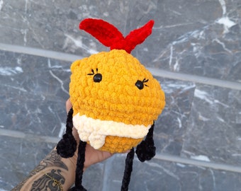 Handmade crocheted Sue Cream Plushy- inspired by the anime &quot;Mashle: Magic and Muscles&quot;
