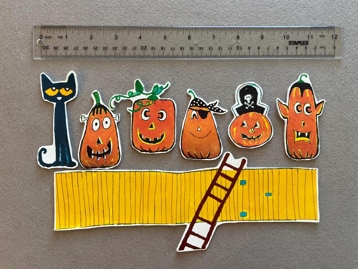 Pete the Cat: Five Little Pumpkins by James Dean Felt Board Set - Etsy