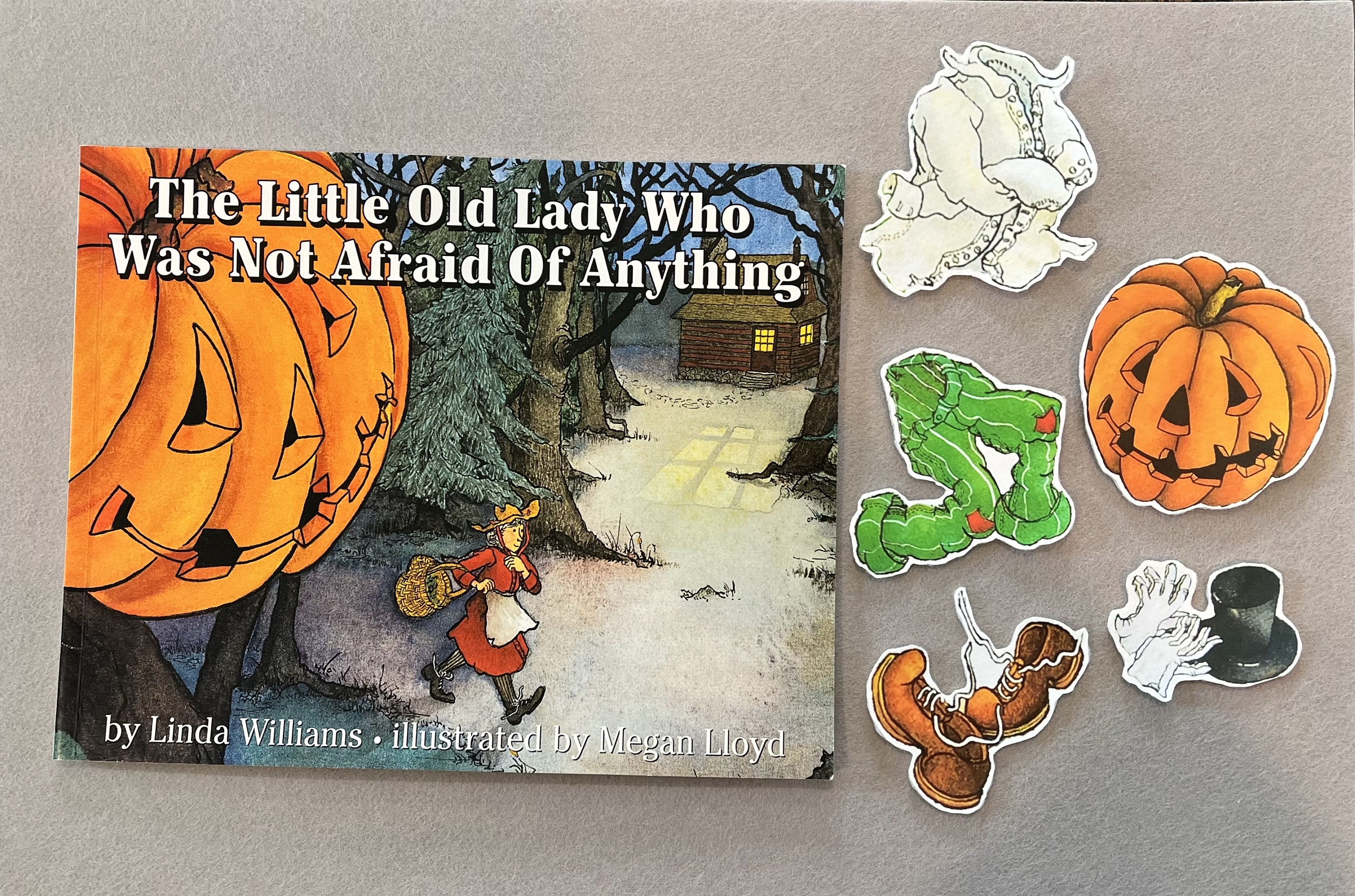 The Little Old Lady Who Was Not Afraid of Anything by Linda Williams Felt Board Pieces