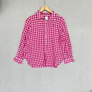 Camicia vintage Ralph Lauren a quadri rossi con bottoni, taglia M