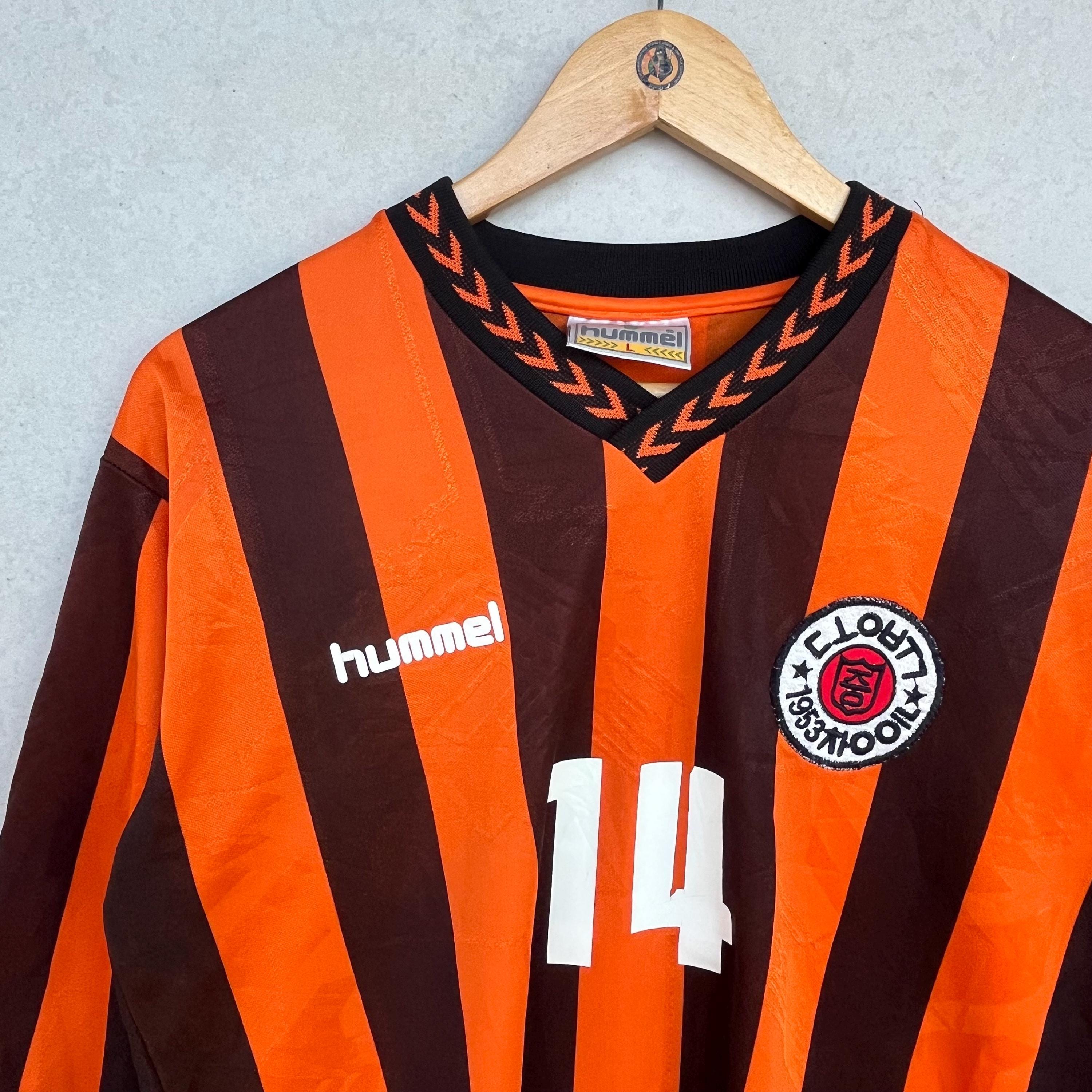 Vintage Hummel Jersey Embroidered Orange Color Pullover Jumper