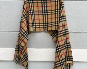 Vintage 90s Burberrys Cashmere and Wool blended Scarf Specially 100% cashmere