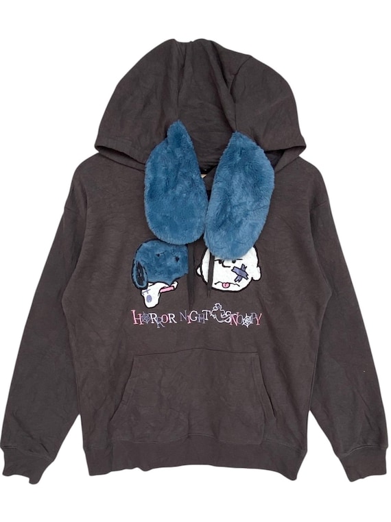Vintage 90s Snoopy Hoodie: Embroidered Peanuts, Brown, Size M - Etsy