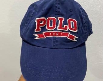 Rare Vintage Polo  Jeans Company Ralph Lauren Big Logo  Cap