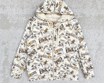 Vintage Disney Mickey Mouse Hoodie Sweater White Color Pullover Jumper Size S