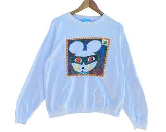 Vintage House Mouse Takanki Ando Sweatshirt Crewneck Pullover Jumper Size L
