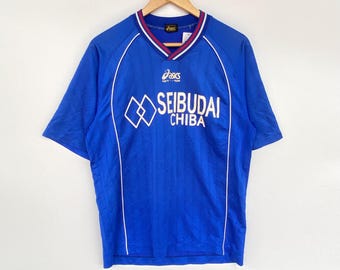 ウェア 90s Asics japan soccer sweat shirt vtg Rare!!! Vintage 90s Asics Japan Football Association JFA Big Logo