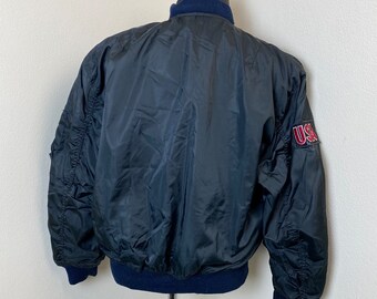 Vintage 90s US Army Style MA-1 Bomber Jacket - Etsy