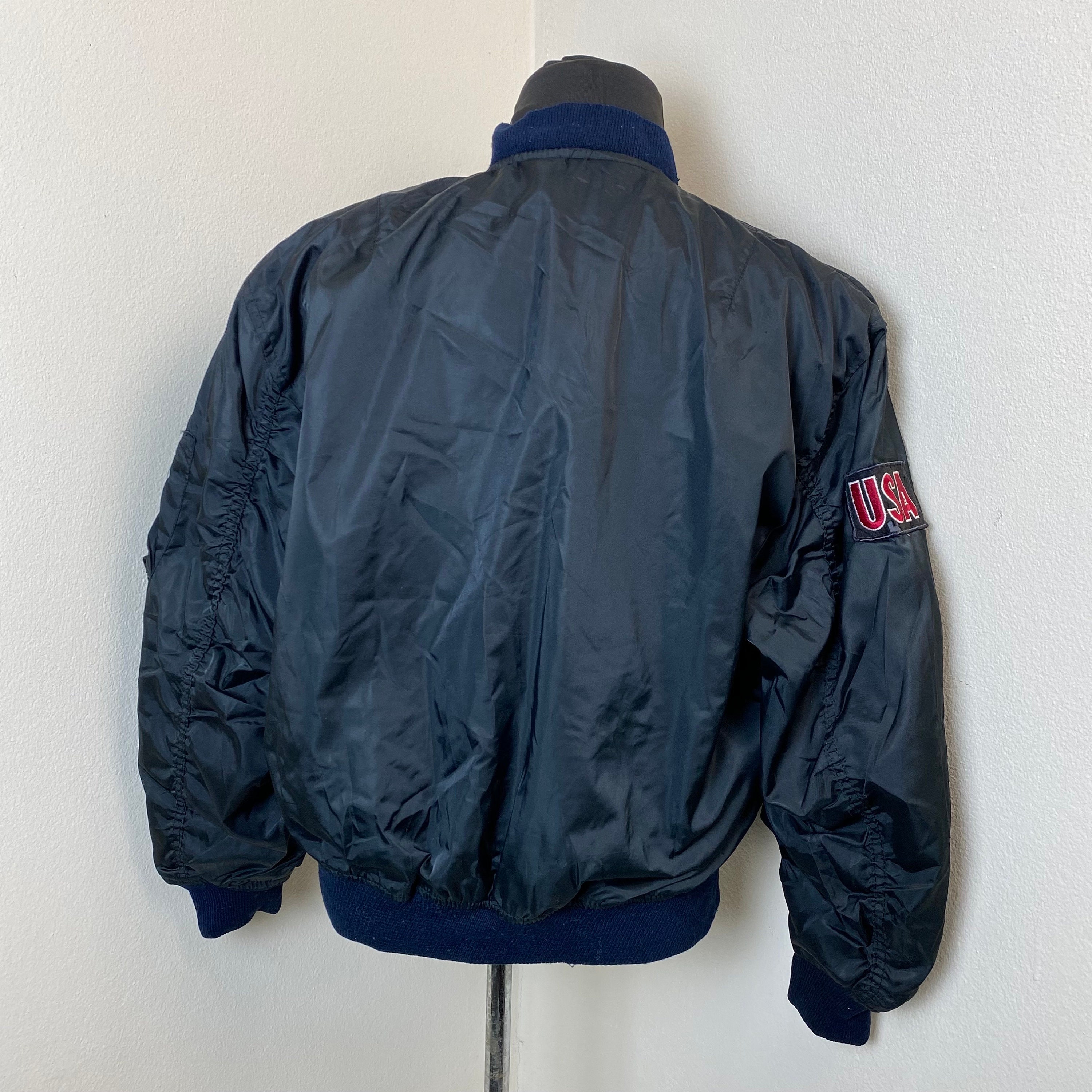 Vintage 90s US Army Style MA-1 Bomber Jacket - Etsy