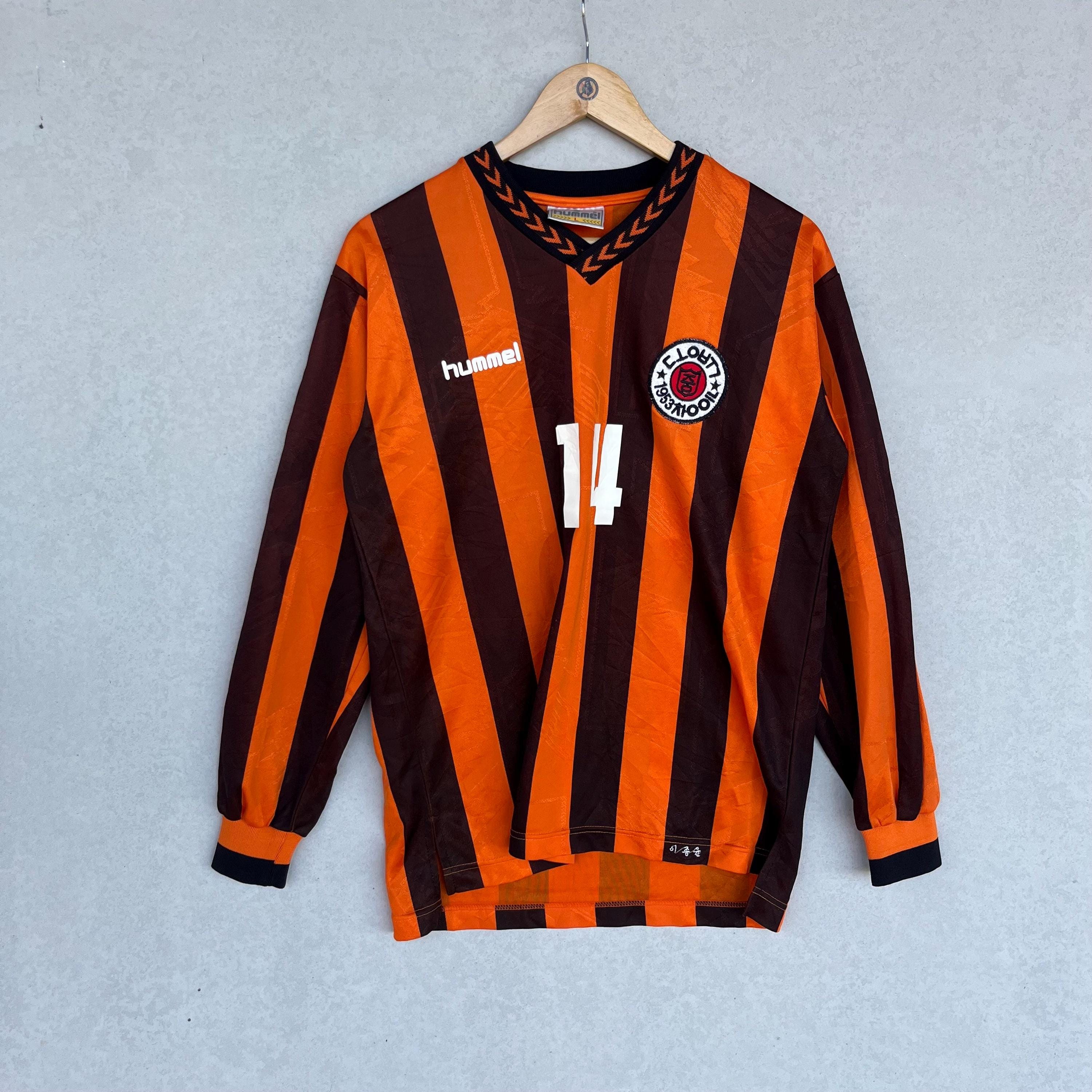 happy!品 Vintage Hummel Jersey Embroidered Orange Color Pullover Jumper