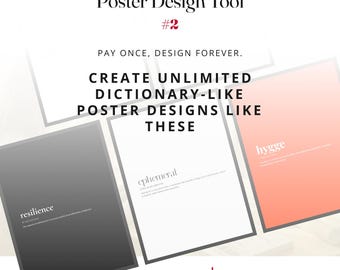 Poster Design Tool | Typographic Wall Art Maker | Printable Quote Generator | No Subscription | Definition Poster | Digital Download