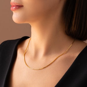 14k Gold Chain Necklace, Twist Chain, Box Chain, Paperclip Chain, Snake Chain, Curb Chain, Rope Chain, 12-24 inch Chain, Everyday Necklace zdjęcie 5