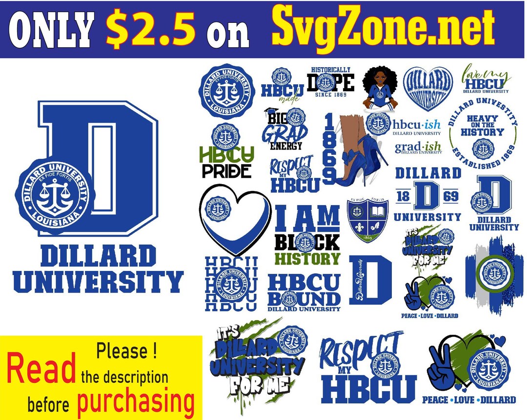 Dillard University Svg Hbcu Svg Hbcu Teams Svg Hbcu Etsy