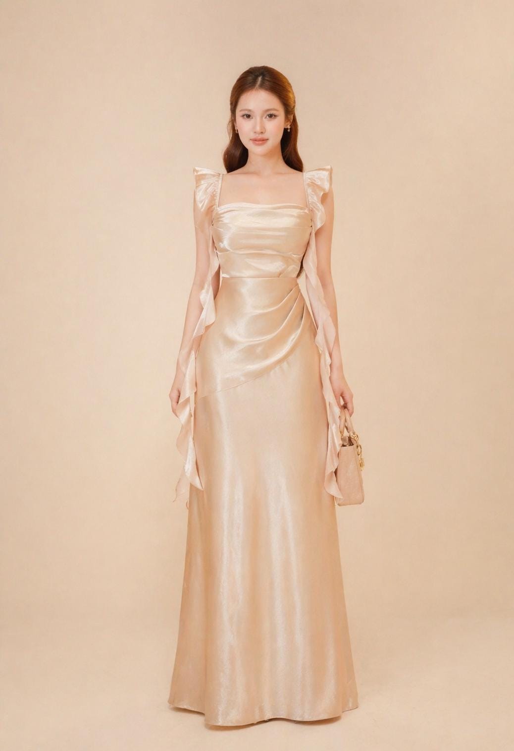sachin and babi light blue dress Custom Champagne Gold Sequin Feather Slit Plus Size Birthday Event Dre
