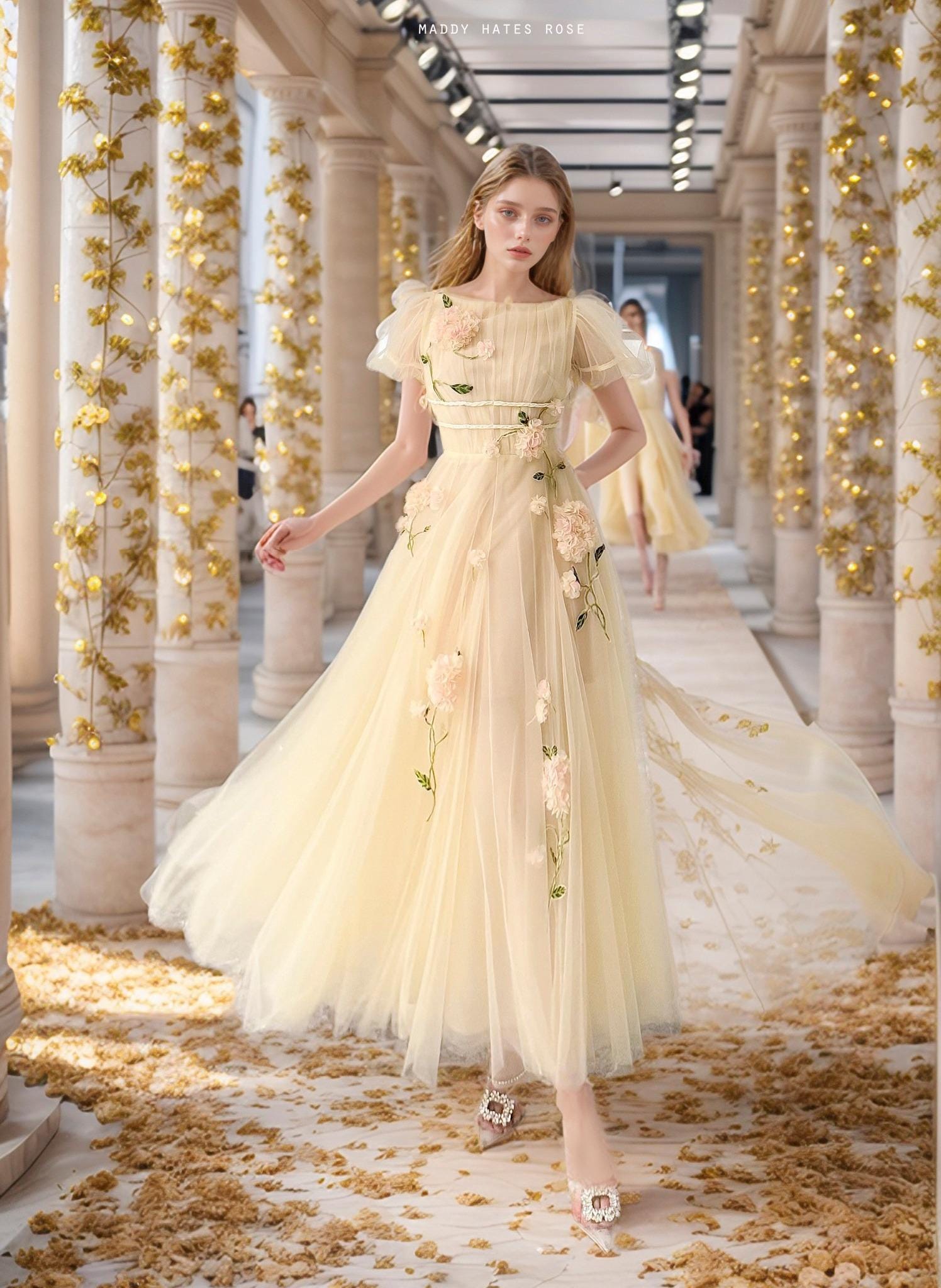 Yellow Flowers Dress Denmark