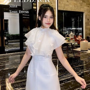 White chiffon Dress, Dress, Simple Chiffon Dress, Chiffon Dress Women, White Summer Dress, White Wedding Dress, White chiffon floral dress
